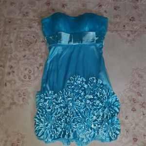 Baby blue mini dress